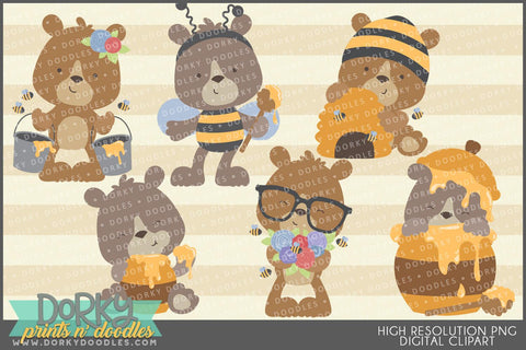 Honey Bear Animals Clipart