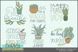 Huge Bundle of 36 House Plant Sayings Clipart - Dorky Doodles