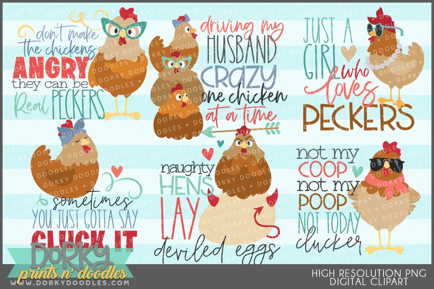 Inappropriate Chicken Animals Clipart