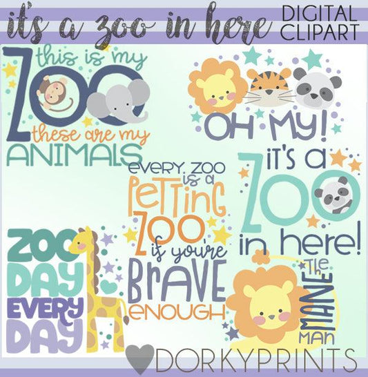 It's a Zoo in Here Animals Clipart