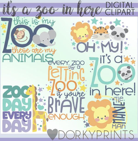 It's a Zoo in Here Animals Clipart