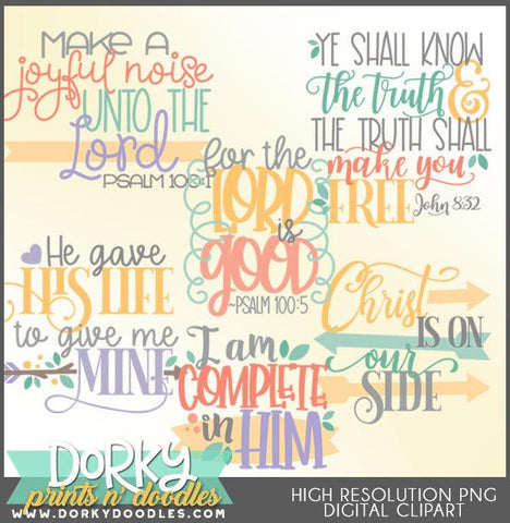 Joy in Him Words and Titles Clipart