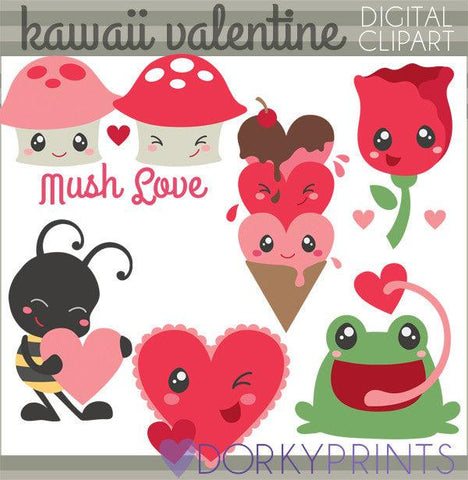 Kawaii Valentine Clipart