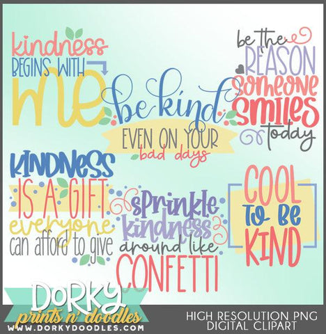 Kindness Words and Titles Clipart