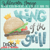 King of the Grill Watercolor PNG