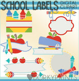 Labels for School Clipart