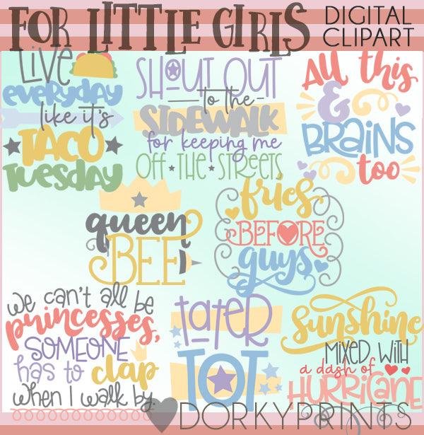 Little Girl Titles Clipart