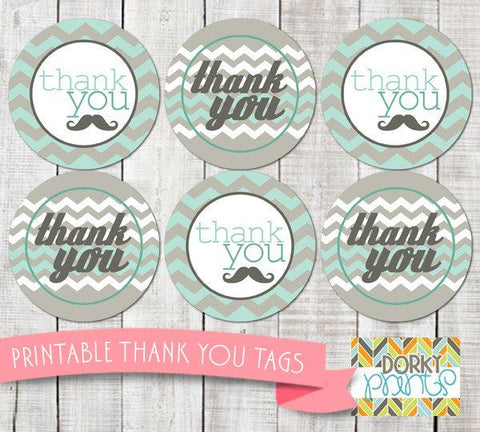 Little Man Thank You Tags Baby Shower Printables