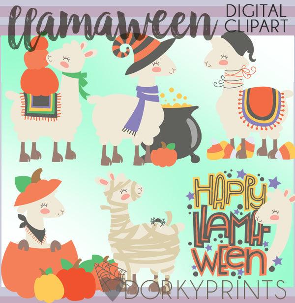 Llama Halloween Clipart