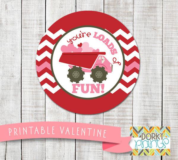 "Loads of Fun" Valentine Circle Tags Holiday Printables