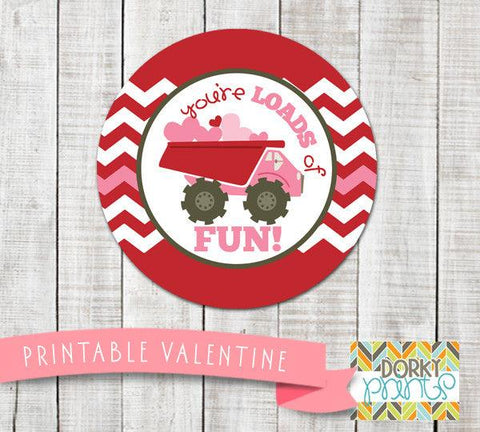 "Loads of Fun" Valentine Circle Tags Holiday Printables
