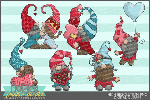 Love Gnomes Valentine Clipart