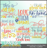 Love of God Words and Titles Clipart