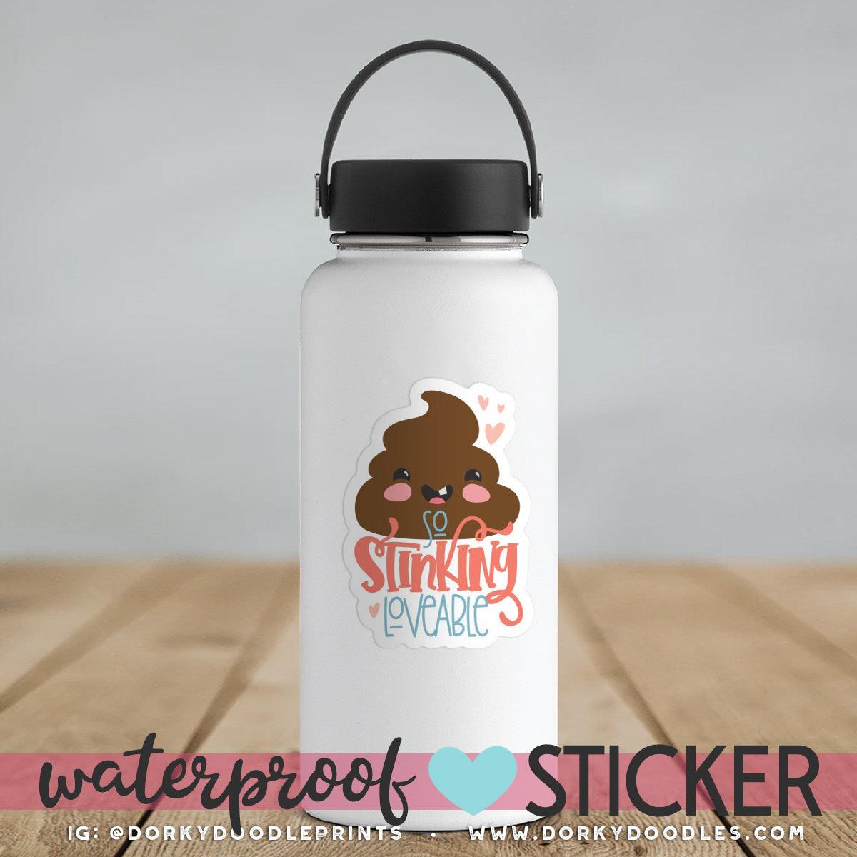 Loveable Poo Large Waterproof Sticker