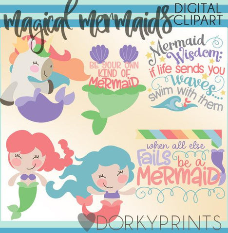 Magical Mermaid Character Clipart