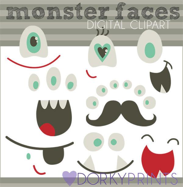 Make a Monster Face Sci-fi Clipart