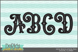 Masculine Alphabet Clipart - Dorky Doodles