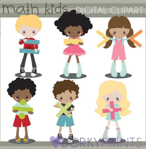 Math Kids School Clipart