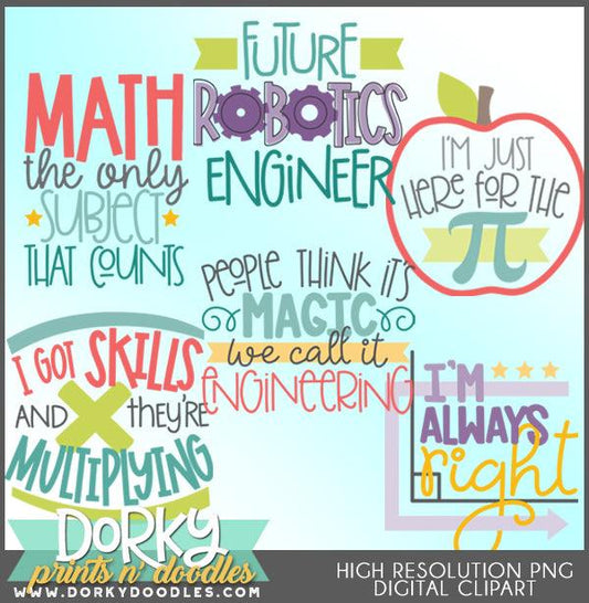 Math STEM School Clipart