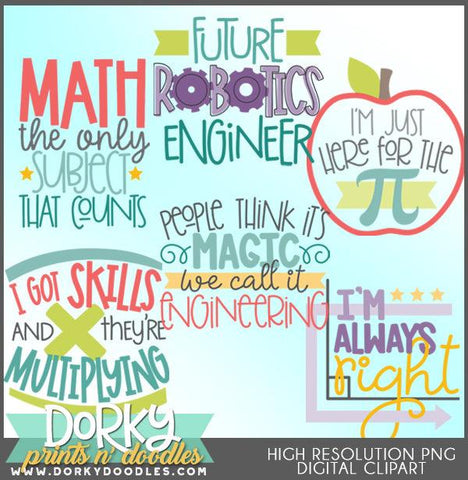 Math STEM School Clipart