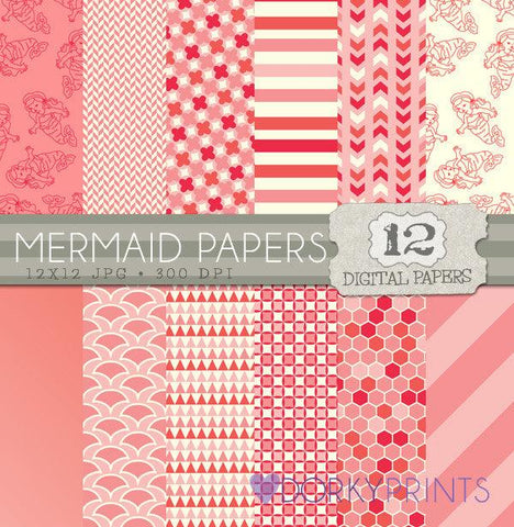 Mermaid Digital Paper Pack