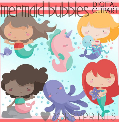 Mermaids of Summer Clipart