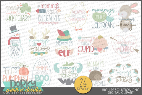 Mommy's Little Sayings Babies Clipart - Dorky Doodles