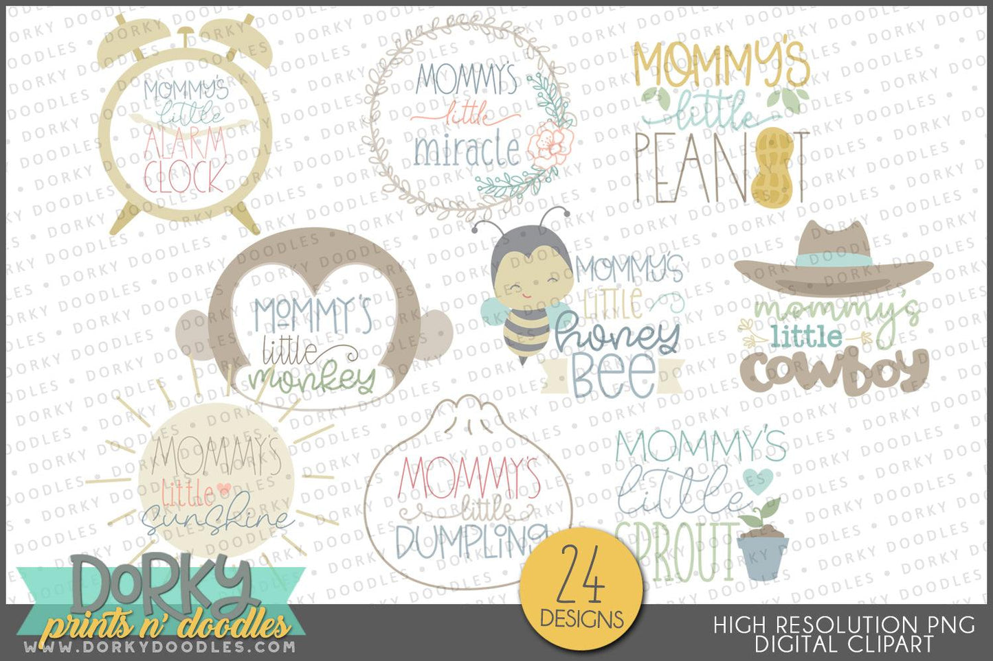 Mommy's Little Sayings Babies Clipart - Dorky Doodles