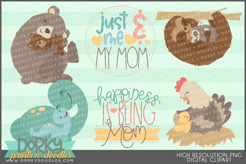 Moms and Babies Holiday Clipart