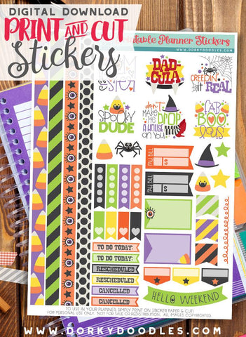 Momster Print and Cut Planner Stickers