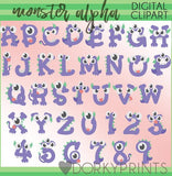 Monster Mouth Alphabet Clipart