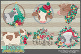 Mooey Cow Christmas Clipart