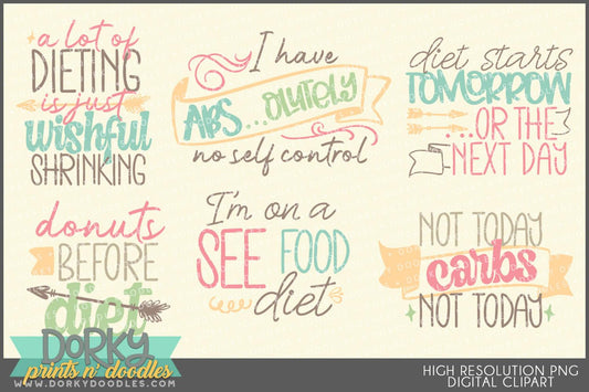 More Diet Puns Food Clipart