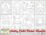 More Holiday Pin Hole Art Templates - Fun Learning Printables