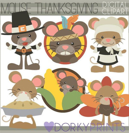 Mouse Thanksgiving Clipart