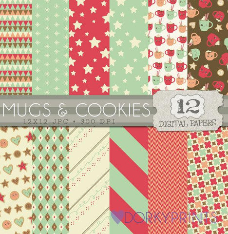 Mugs and Cookies Digital Paper Pack