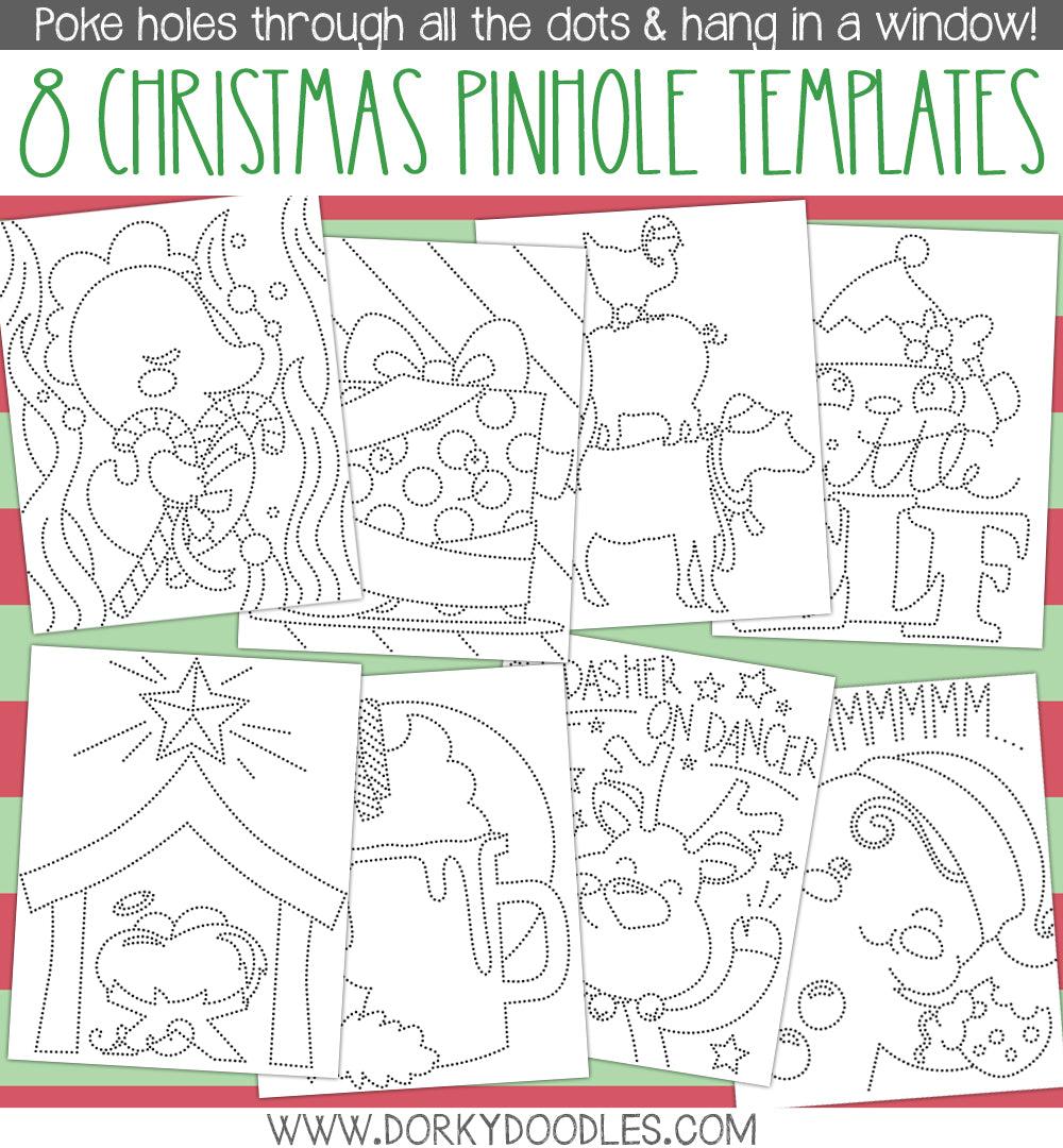 NEW Holiday Pin Hole Art Templates - Fun Learning Printables