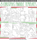NEW Holiday Pin Hole Art Templates - Fun Learning Printables