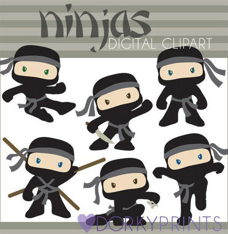 Ninja Boys Hero Clipart