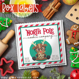 North Pole Christmas Labels for Mini Pizza Box and Gifts - Printables - Dorky Doodles