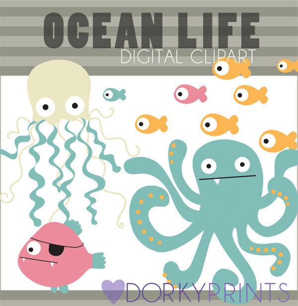 Ocean Animals Summer Clipart