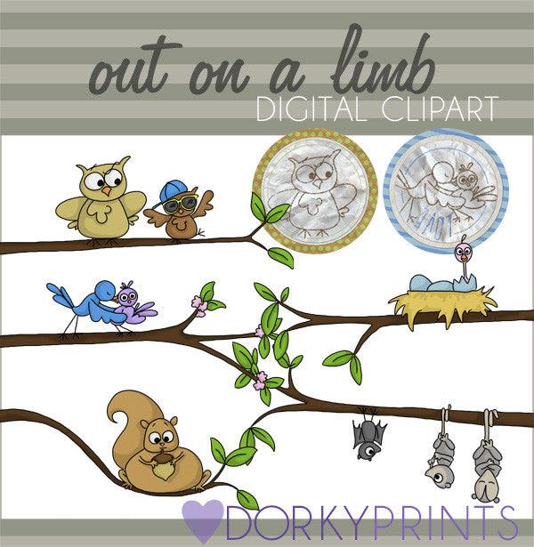 Out on a Limb Spring Clipart