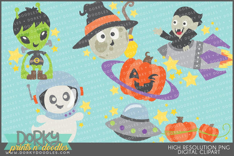 Outerspace Halloween Clipart