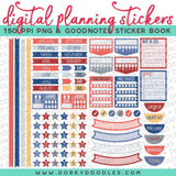 Patriotic Extra Digital Planner Stickers