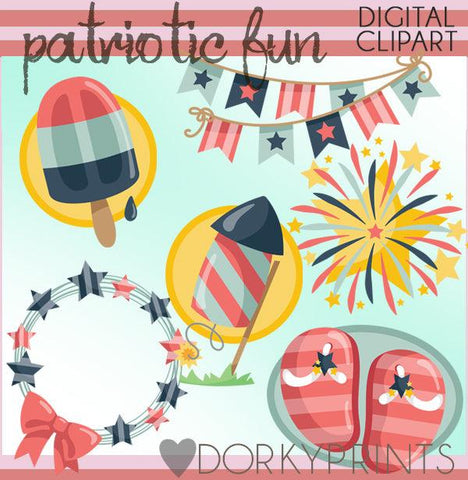 Patriotic Fun Summer Clipart