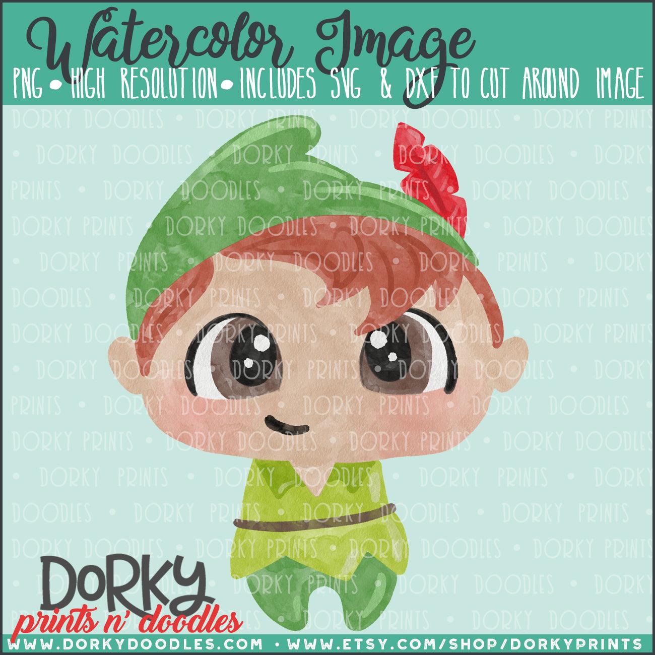 Peter Pan Watercolor PNG