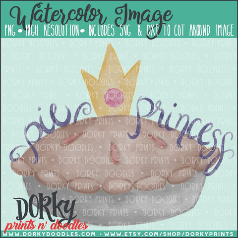 Pie Princess Watercolor PNG