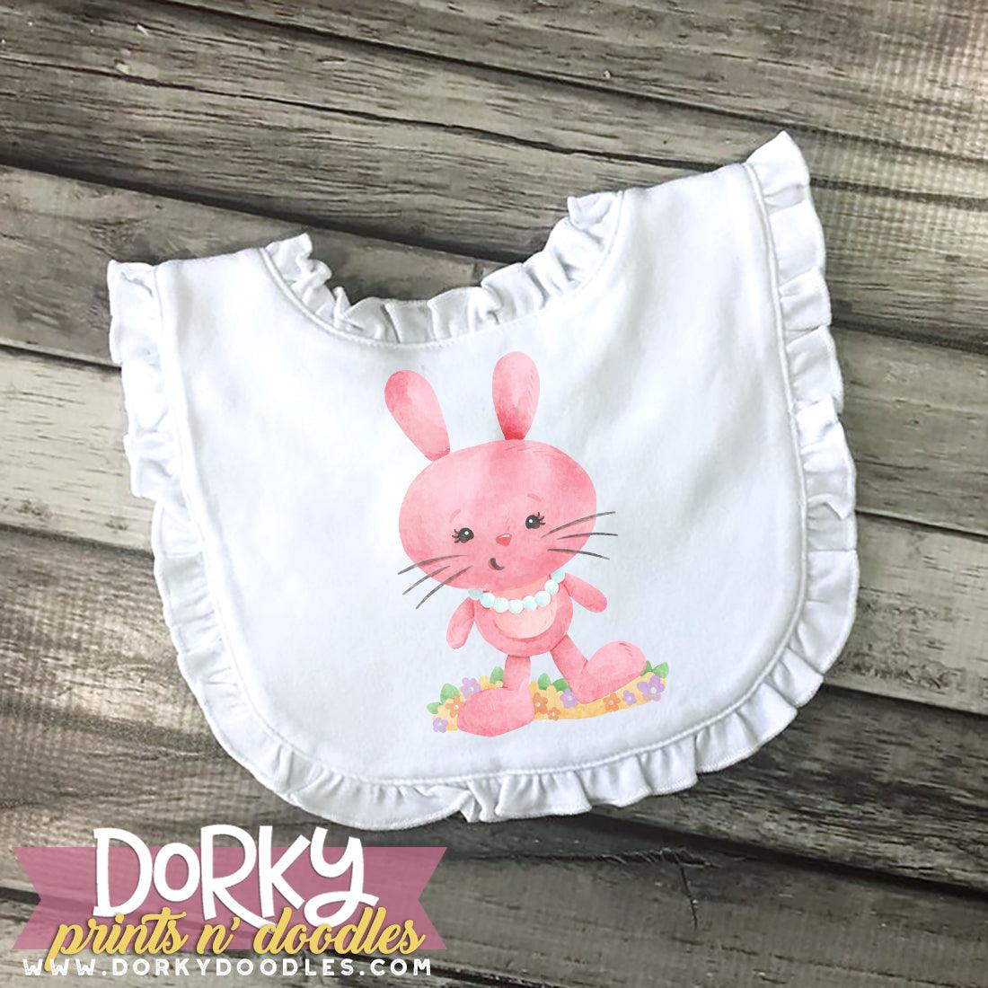 Pink Easter Bunny Watercolor PNG