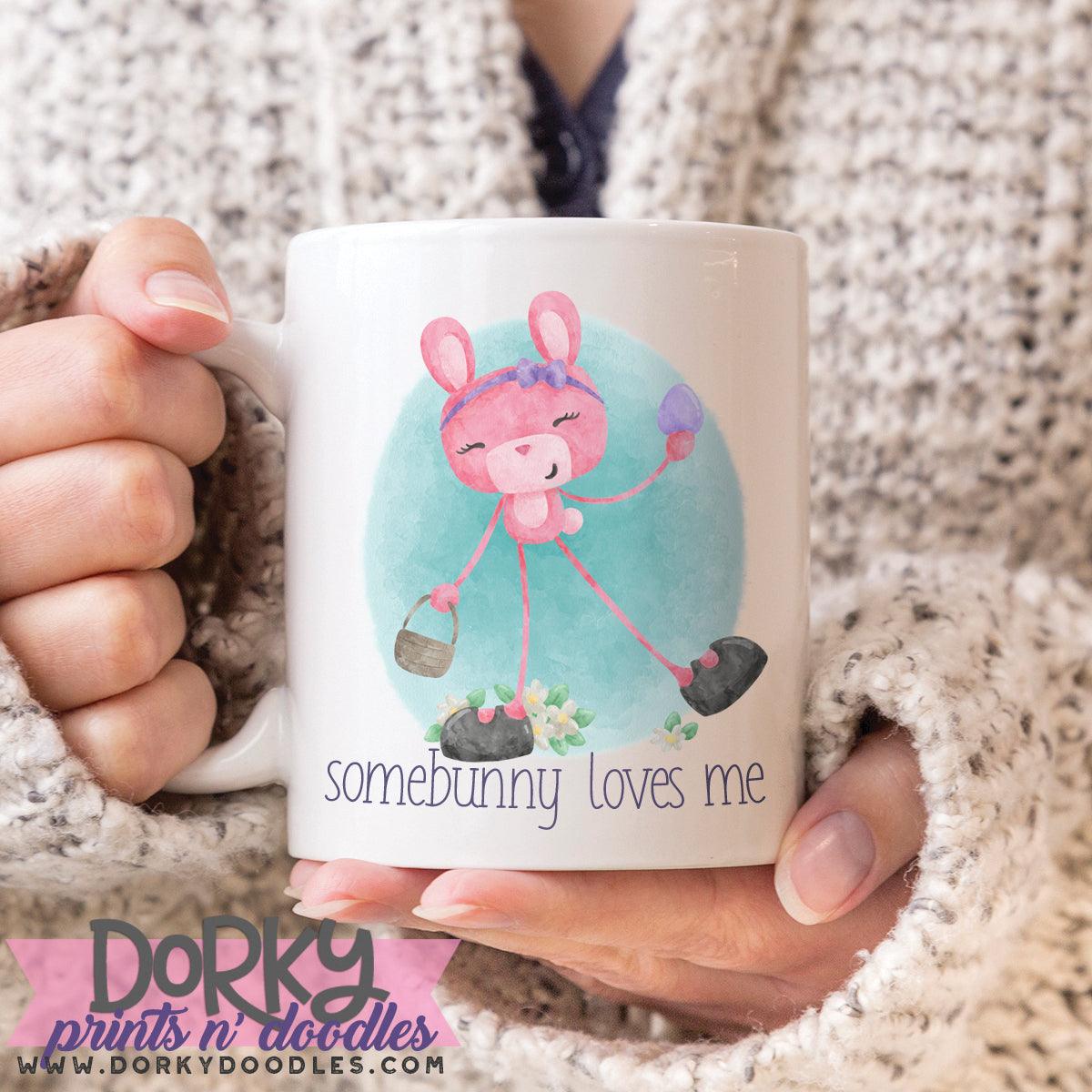 Pink Easter Bunny Watercolor PNG