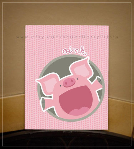 Pink Pig 8x10" Printable